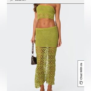 💚Two piece crochet set from Edikted